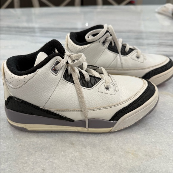 Jordan Other - Jordan Kids White and Black Leather Sneakers